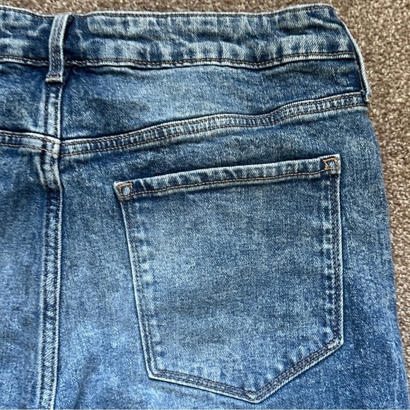 Old Navy Extra High Rise Blue Acid Wash Flare Jeans Women's Size 14 NWOT Boho - Picture 14 of 14